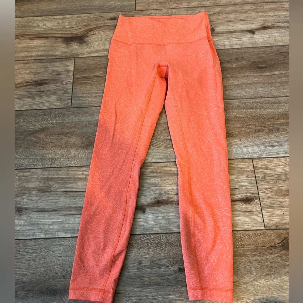 Wunder Under Orange Lululemon legging size 6